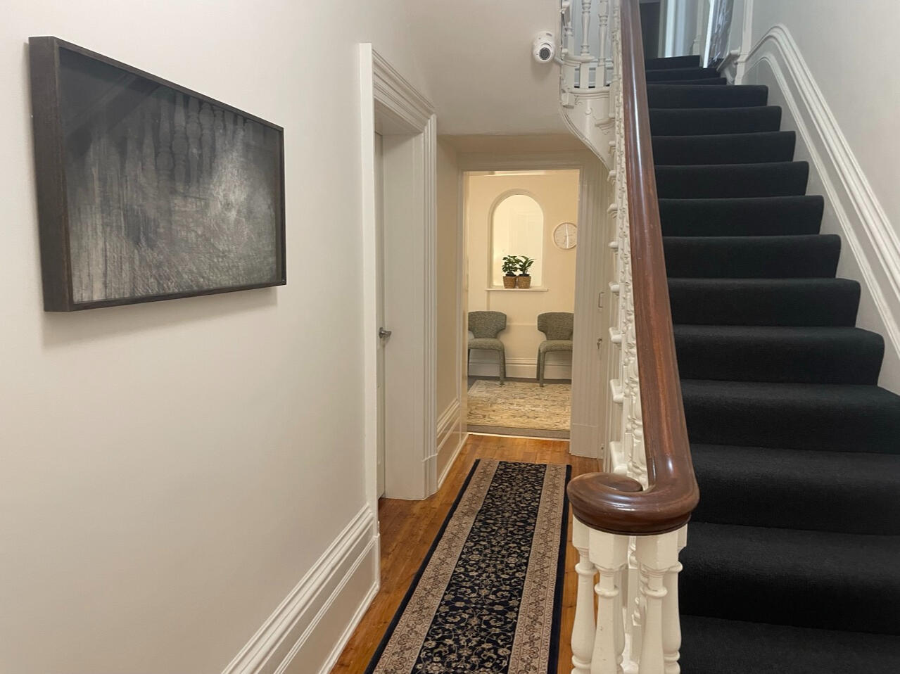 Curated art collection throughout