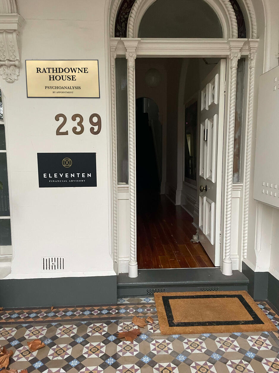 Front door with security code access